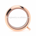 Latest 30mm design rose gold plain pendant, locket manufacturers, jewelry glass lockets